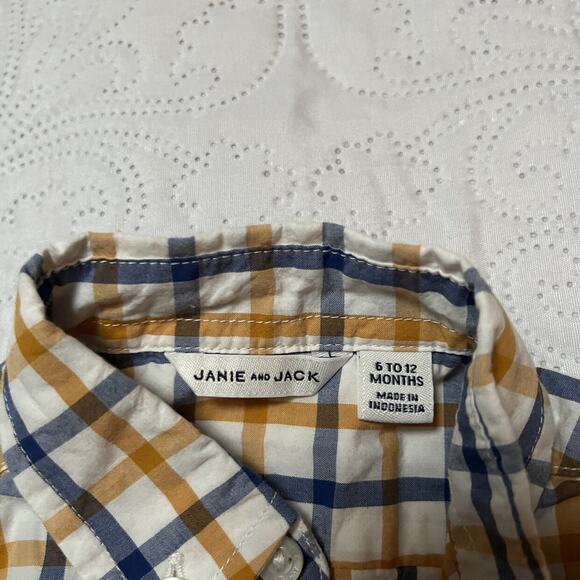 Janie And Jack Button Up Shirt Size 6-12m - Picture 4 of 4